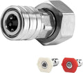 POWER TOWN Garden Hose to High Pressure Washer Attachment, Turn Water Hose into Power Washer Adapter 3/4” Female GHT to 1/4” Quick Connect, with 2 Nozzles Tips, Orifice 4.0