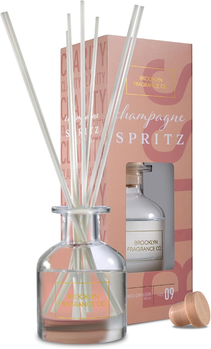 Brooklyn Fragrance Co. Scent Aroma Diffuser - Long Lasting Premium Fragrance – Champagne Spritz Air Freshener for Home- Fragrance Diffuser for a Large Room - 100ML