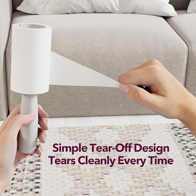 Lint Rollers for Pet Hair Extra Sticky, 550 Sheets Mega Value Set Lint Roller with 2 Upgraded Handles, 5 Rollers Portable Pet Lint Remover for Clothes, Furniture, Carpet, Dog & Cat Hair Removal