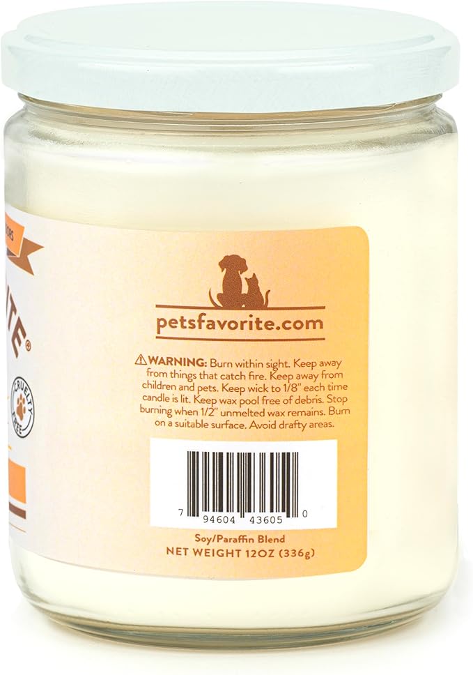 Pet's Favorite Pet Odor Candle, Clean Burning, Long Lasting Scented Candles with a Cotton Wick. (Pumpkin Spice, Pack of 1)