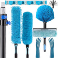 APMOLAR 25 Foot High Reach High Ceiling Fan Cleaner Duster with 7-to-18 Foot Sturdy Light Weight Telescopic Extension Pole
