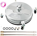 Wexo Palindrog 19" Pressure Washer Surface Cleaner with 4 Wheels, Stainless Steel Power Washer Surface Cleaner for Driveways Sidewalks Patios, 1/4" Quick Connector, 2 Extension Wand, 4000 PSI