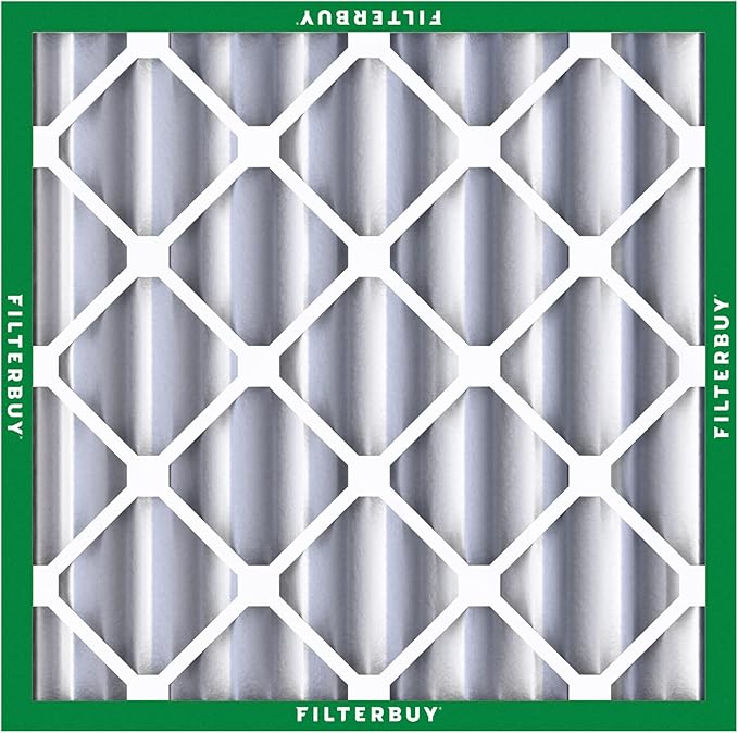 Filterbuy 20x20x4 Air Filter MERV 8 Essential Dust & Allergy Defense (6-Pack), Electrostatic Pleated HVAC AC Furnace Filters Replacement, Made in USA (Actual Size: 19.50 x 19.50 x 3.63)