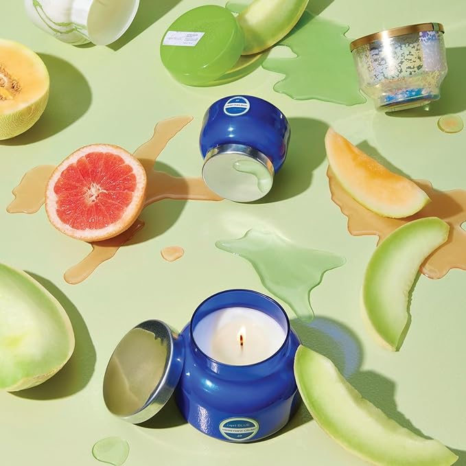 Capri Blue Scented Candles - Soy Candle Wax Blend - Jar Candles - Blue Candle Gifts for Women & Men - Luxury Candles for Home Scented with Honeydew Nectar, Grapefruit & Apple - Honeydew Crush (8 oz)