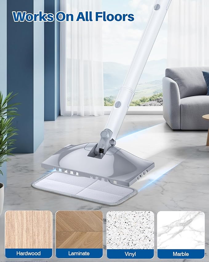 LABIGO Steam Mop Replacement Pads - 6 Pack Machine Washable Microfiber Cloths, Reusable Cleaning Pads