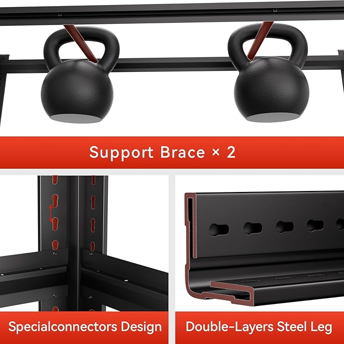 CXDMB Garage Shelving, Heavy Duty Storage Shelves Metal Shelf Unit Adjustable Industrial Storage Racks for Shop,Warehouse,Basement (84H*62W*24D, 5)