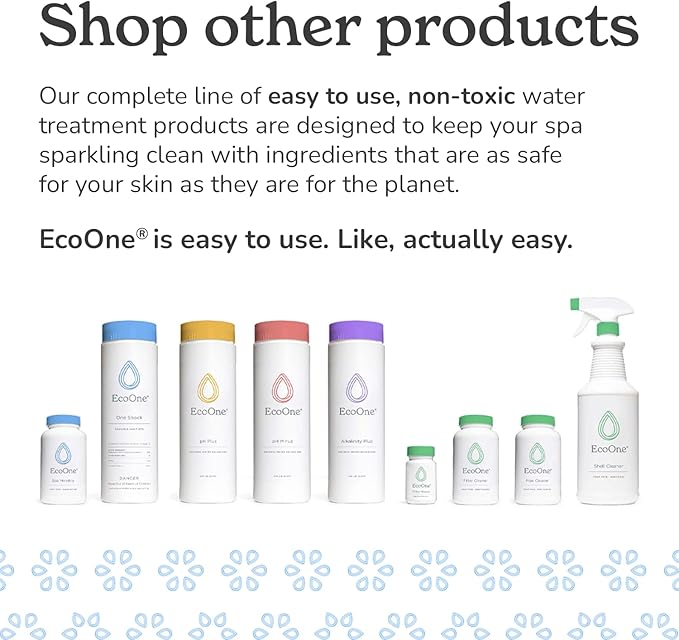 EcoOne | Hot Tub Chemical Maintenance & Supply Kit | Spa Shock & Conditioner Kit | Contains Oneshock Chlorine Granular & SPA Monthly Conditioner | 6 Month Supply