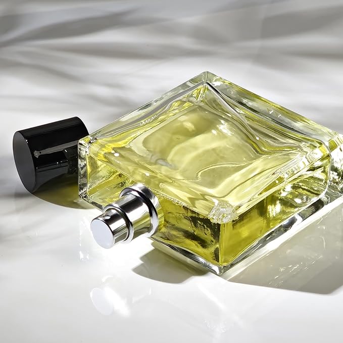 Yerpkefey 100ml/3.4 Oz Glass Spray Bottle Perfume Atomizer,Empty Refillable Perfume Spray Bottle with 3 Kinds of Dispenser (A4)