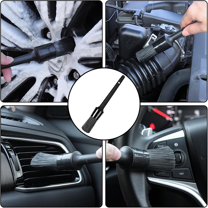 NIKCOSMK Wheel Brush, Wheel & Rim Cleaner Brush, Tire Brush, Wheel Cleaning Brush, Bendable & Durable Car Wheel Brush Set, Car Detailing Brushes, Wheel Brushes for Cleaning Wheels