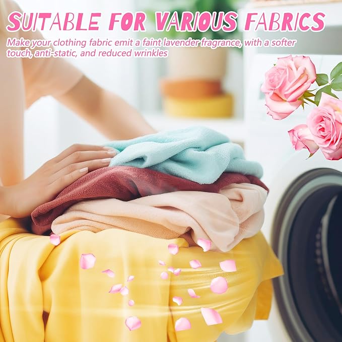 Heigble 600 Count Dryer Sheets Bulk Fabric Softener Rose Scent Dryer Sheets Naturally Softens and Removes Static Cling, Ideal for Large Households, Sensitive Skin