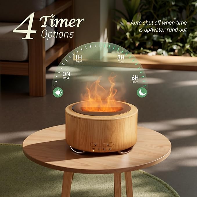 Essential Oil Diffuser for Home: 500ML Aroma Diffuser for Hotel Office Yoga Room - Humidifier with 9 Colors LED Night Light for Kids/Women Home Relaxation,Orange Yellow