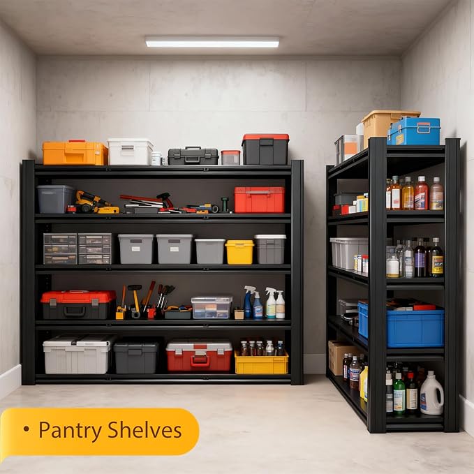 CXDMB Heavy Duty Storage Shelves Unit, Adjustable Metal Garage Shelving,3500LBS Garage Storage Industrial Shelves,Storage Racks,Steel Shelf Suitable for Shop,Warehouse,Basement