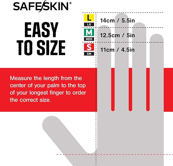 SAFESKIN Nitrile Exam Gloves Disposable - 3.5 Mil, Gray, Powder Free Gloves for Medical, Dental, Cleaning, Cooking