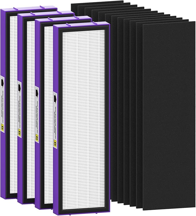 4 Pack FLT4850PT True HEPA Replacement Filter B, with Pet Pure Treatment for G-Guardian Air Purifier C4900 AC4880 AC4825 AC4850PT AC4870 CDAP4500 AC4300 and More