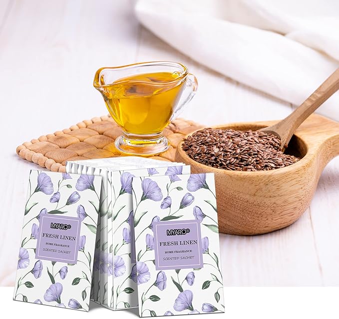 MYARO Large 12 Pcs Linen Scented Sachets for Drawer and Closet, Long-Lasting Sachets Bags Air Freshener Fresh Scents, Hanging Potpourri Bags Home Fragrance for House