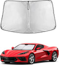 EcoNour Windshield Sun Shade for Chevrolet Corvette C8 2020–2026 | Front Window Sunshade | Foldable Car Sun Protector | Blocks UV Rays & Keeps Interior Cooler