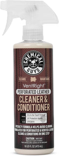 Chemical Guys VentRight Perforated Leather Cleaner and Conditioner Deep Cleaning Leather Cleaner for Ventilated Seats with Added Protection Removes Dirt, Oils, Residue and Grime 16 oz