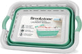 BROOKSTONE, 11 GALLONS - [OUR LARGEST BASKET] 24" Collapsible Laundry Basket, Comfort Non-Slip Grip Handles, Minimalist Space Saving Design, Portable Pop-Up Hamper, [BPA FREE], Mint, Retail Packaging