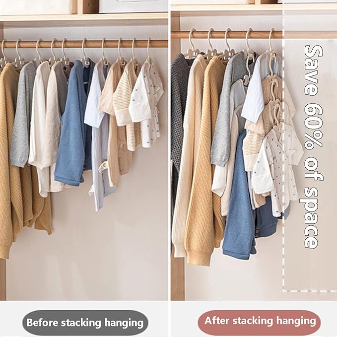 Baby Clothes Hangers, 11-14.5" Adjustable Kid Hangers for Newborn Closet, Plastic Small Infant Hanger for Toddler Pant, Child Coat Hanger for Boy Nursery Clothing, Girl Dresses, 20 Pack Blue