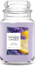 Yankee Candle Lemon Lavender, Scented Candle, 22oz Large Jar with up to 150 Hour Burn Time, Giftable, Birthdays