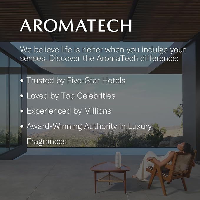 AromaTech White Tea and Thyme Aroma Essential Oil Blend: Luxury Hotel Inspired Aromatherapy with Tea Leaf, Fresh Thyme & Amber for Ultrasonic Diffusers (4 Fl Oz (Pack of 1))