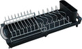 PINCHENG Dish Drying Rack Compact Expandable Double-Decker: Stainless, Rust-Proof, fits Kitchens/Apartments, extends 11.42"-19.9" (Black).