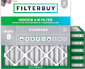 Filterbuy 10x10x2 Air Filter MERV 8 Essential Dust & Allergy Defense (6-Pack), Electrostatic Pleated HVAC AC Furnace Filters Replacement, Made in USA (Actual Size: 9.50 x 9.50 x 1.75)