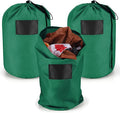 3 Pcs 21 x 12 Inch Christmas Inflatable Decorations Storage Bag with Blackboard Drawstring Waterproof Christmas Storage Containers for Holiday Xmas Ornaments Accessories Gift Organizer (Green)