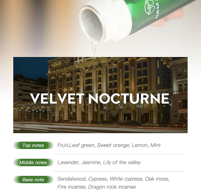 Luxury Hotel Diffuser Essential Oil - Velvet Nocturne - Citrus & Lavender & Sandalwood & Ambergris Scent, 3.38 Fl Oz Premium Spa-Grade Aroma Blend