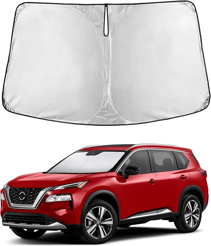 EcoNour Windshield Sun Shade for Nissan Rogue 2021–2023 2024 2025 2026 Sun Visor for Front Windshield & Window Sunshade Cover, UV Heat Blocker & Protector, Car Accessories