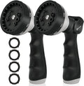 AUTOMAN Garden Hose Nozzle Sprayer - 10 Spray Patterns, 2 Pack Thumb Control Water Hose Nozzle Outdoor, Heavy Duty Spray Nozzles for Watering Garden, Cleaning Window, Washing Car, Showering Pets