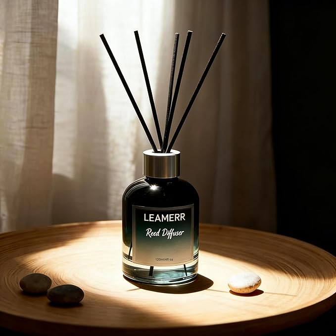 White Tea Reed Diffusers for Home, 4 oz (120mL) Aromatherapy for Relaxation & Air Freshener. Perfect for Home, Bathroom, Office & Room Decor, Calming Botanical Scent