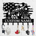 Personalized Train Metal Keys Hooks,Custom Name Metal Train Keys Hooks,Black Metal Train Wall Home Storage Decorative Keys Hooks,Key Holder Hooks for Wall (Style H)
