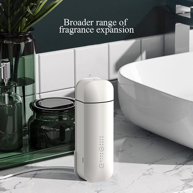 Essential Oil Diffuser, Waterless Aromatherapy Diffusers, 2025 Updated Nano Atomization Scent Air Machine with Timer and Auto-Off Switch for Home, Office, Hotel Collection(White, Updated Version)