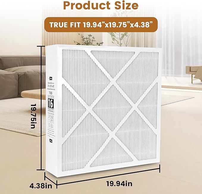（2 Pack）7935 MERV 16 （20x20x5 Inche） Air Filter Bundle,Carbon Clean Healthy Climate,Replacement Filter Media for HCC14-23 Lennox & Honeywell FC100A1011/FC200E1011,7935 20x20x5 Inches merv 16 filter