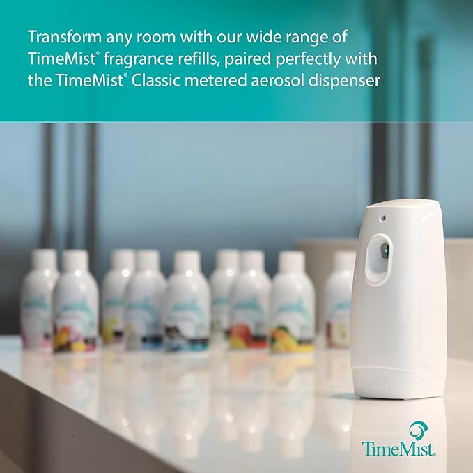 TimeMist Classic Metered Aerosol Fragrance Dispenser 1047717 (1 Unit) Great for Bathroom, Locker Room, Breakroom and Washroom