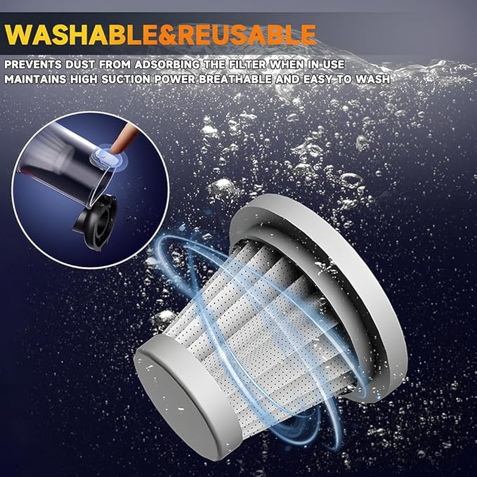 HAONINYUE Car Vacuum Cleaner Portable Cordless, Handheld Vacuum Cleaner, 21000PA 120W 4000mAh High Power Suction and Blower with Filter for Car, Office, Home, Pets