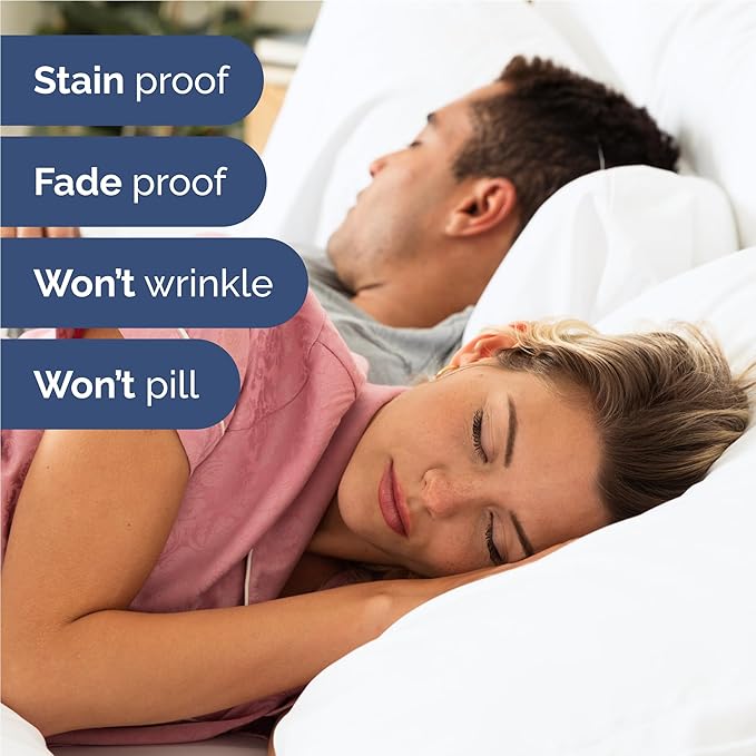 Twin XL 4 Piece Sheet Set - Comfy Breathable & Cooling - Ultra Soft Hotel Luxury Bedding Set w/ 8-16 Inch Deep Pockets - 1 Flat & 1 Fitted Sheet & 2 Pillowcases - Wrinkle Free and Easy Care - White