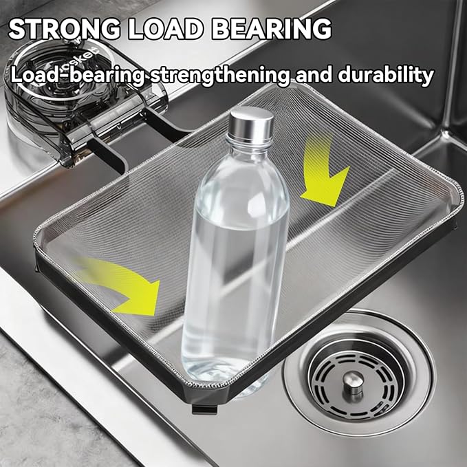 Botsparty Disposable Kitchen Sink Strainer Basket with Suction Cups & 50 Mesh Bags, Adjustable Drain Basket with Food Waste Filter & Food Catcher Basket for Vegetables, Fruits, Dishes
