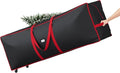 ELYKEN Christmas Tree Storage Bag with Wheels, Rolling Storage Bag for Artificial Christmas Tree and Decorations, Heavy Duty 600D Oxford Fabric, Length-Adjustable Handles, 16x20x64in, Black