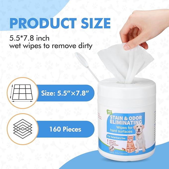 Swiffen 320-count (2 Pack of 160) Cleaner & Deodorizer Wipes for Litter Box Kennels Pet Grooming Surfaces Pet Items Deodorizes Wipes Canister Unscented