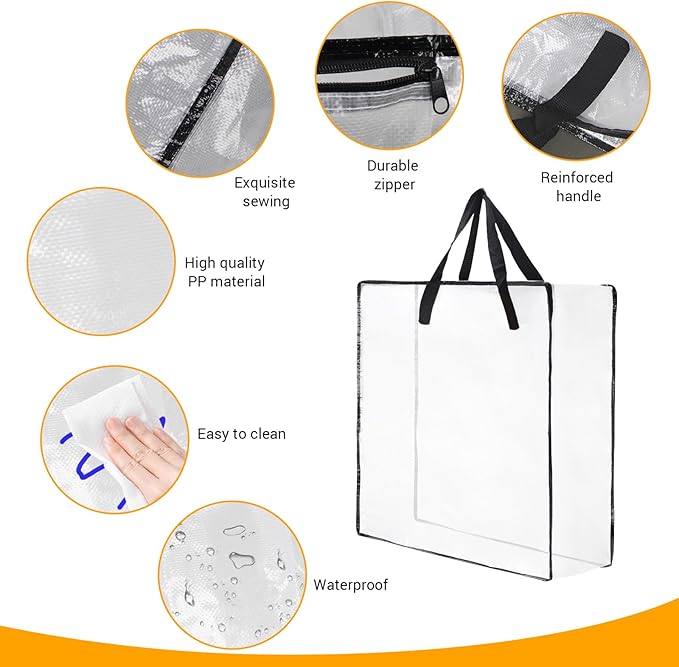 Wreath Storage Bag 2 Packs, 26 Inches 95 L Wreath Storage Container for Home Storage, Storage Bag for Spring Summer Christmas Wreath Decorations or Clothing Blanket Comforters Bed Sheets Pillows