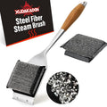 XUDAKAIXIN Bristle-Free Grill Brush with Replacement Head. Ultra Safe & Efficient Cleaner for Cast Iron and Stainless Steel Outdoor Grills.Gifts for Men/Dad