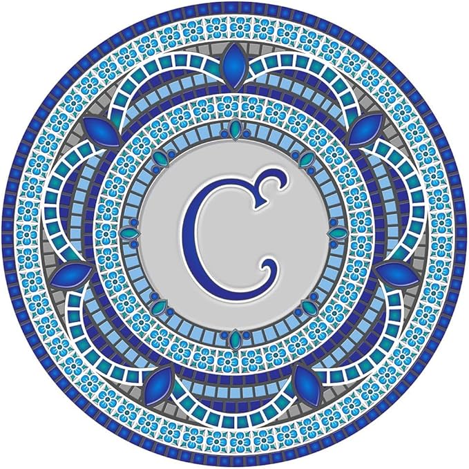 Skip's Garage Custom Monogram Decorative Pool Art - Mosaic Pool Art - Choose Your Size & Personalization - Easy Drop-in Installation