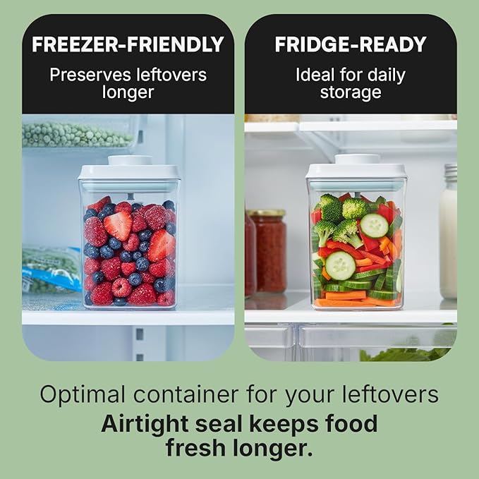 iChewie Bop Top | Airtight Meal Prep Containers with Lids | Food Storage Container Sets | Snack and Overnight Oats Fridge Organizer | Pantry and Kitchen Organization