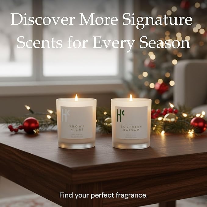 Southern Balsam Single Wick Soy Candles, Luxury Scented Candles for Home - Up to 60 Hour Burn Time, Cruelty-Free Soy Wax Blend - Cedarwood Fragrance, Notes of Eucalyptus & Amber (9 oz)