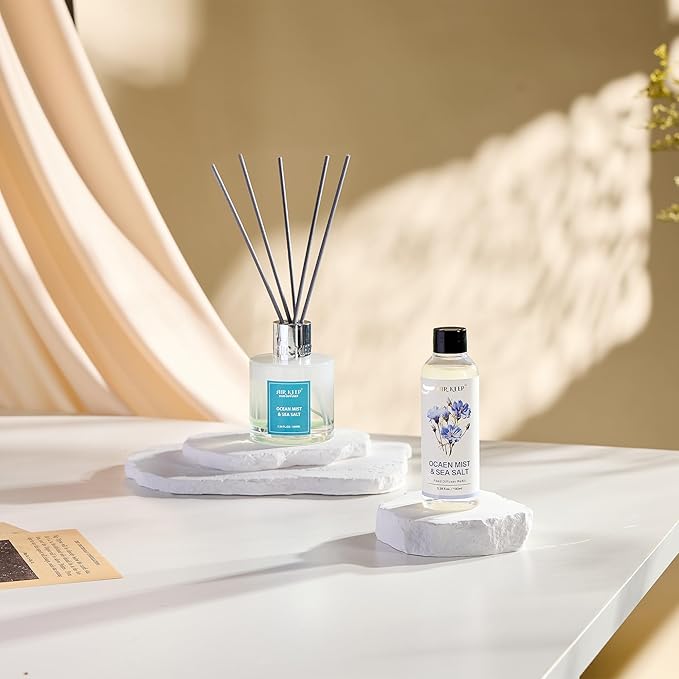 Airkeep Reed DiffuserO il Refill/Ocean Mist&Sea Salt/3.38oz（100ml/1 Pack/Scented Oil Refill for Reed Diffuser Home Fragrance for Bedroom,Bathroom Office Home Decor