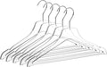 Quality Acrylic Clear Lucite Hangers Chrome Hooks for Clothes, Pants, Suit Jackets, Coats, and Shirts, Closet and Wardrobe Organization (Chrome, Silver Hook, 100)