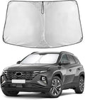 Econour Windshield Sun Shade for Hyundai Tucson 2022–2023 2024 2025 2026, Car Windshield Sun Shade & Window Cover, Reflective UV Heat Blocker, Foldable Sun Shade for Car Windshield, Car Accessories