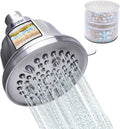 Filtered Shower Head - Water Softener Shower Head | Shower Filter for Hard Water To Remove Impurities for Healthier Scalp, Skin Hair(4.7 Inch Brushed Nickel)
